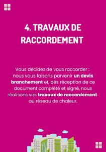 quatrième étape du raccordement à un réseau de chaleur